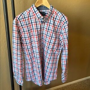 Men's Mason James Red and Blue Plaid Shirt